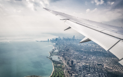 Picture of the Week: American Airlines 787 Over Chicago