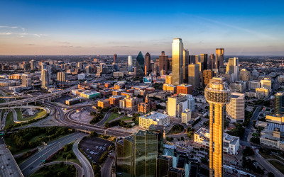 Picture of the Week (and editing video): Dallas from a helicopter