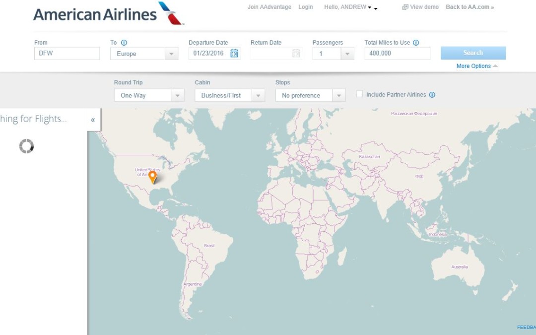 American Airlines Award Map Search Tool!