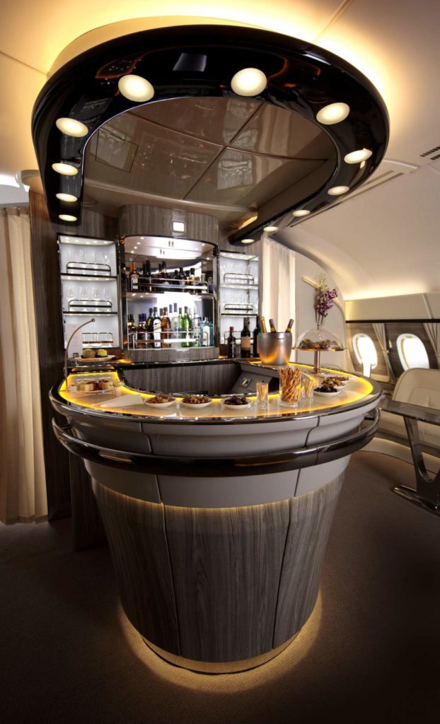 a bar in a plane
