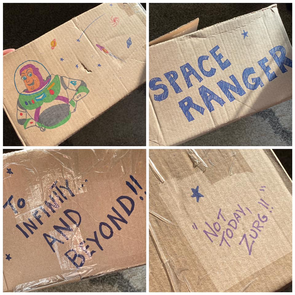 a collage of different boxes