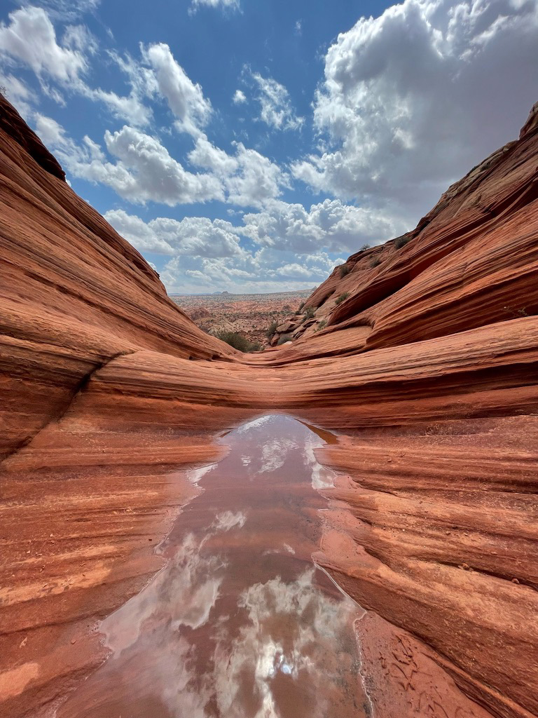 a water in a canyon