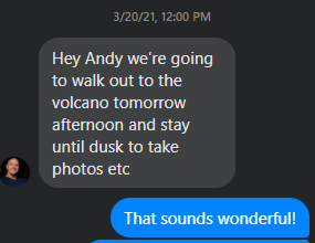 a screenshot of a message