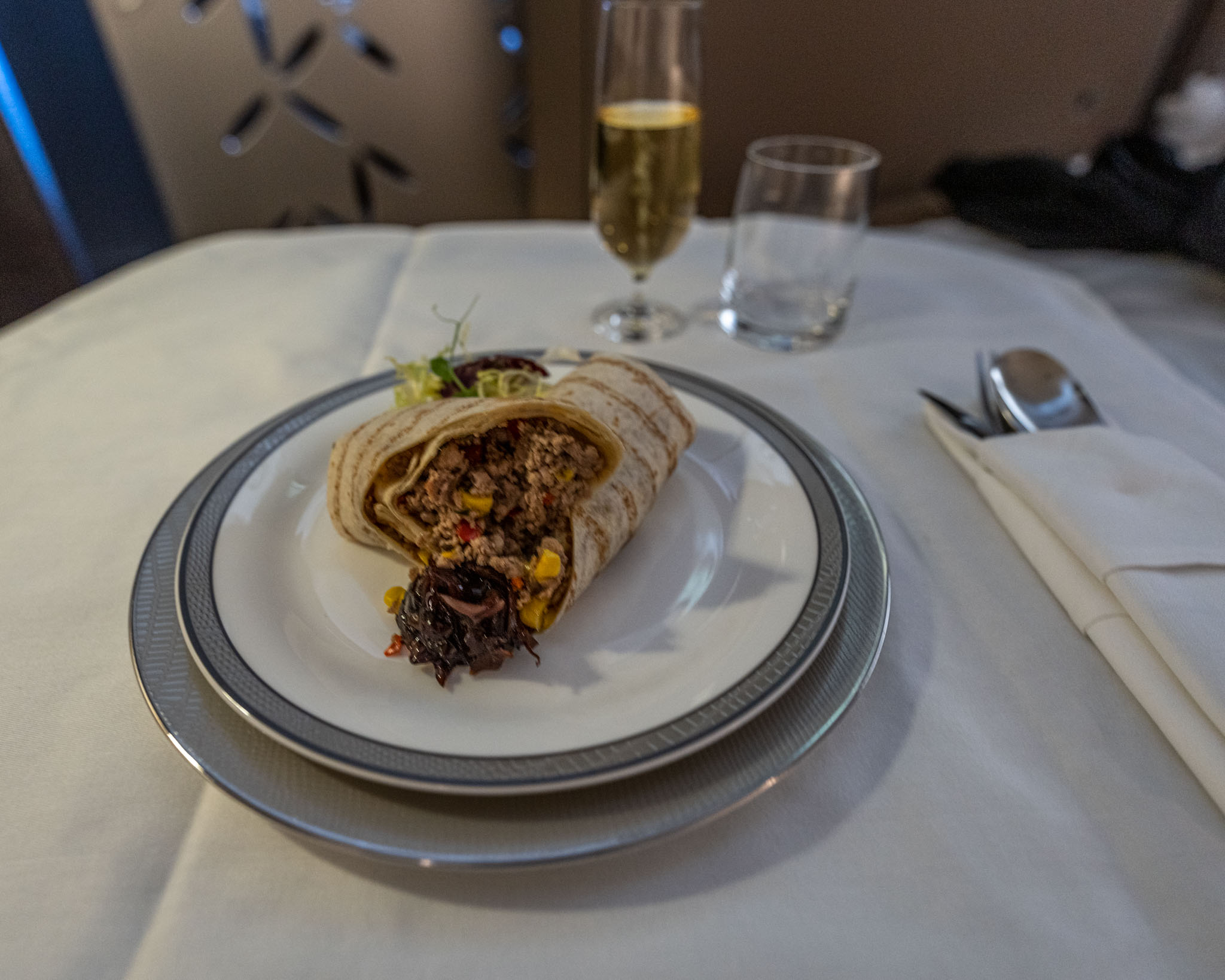 a burrito on a plate