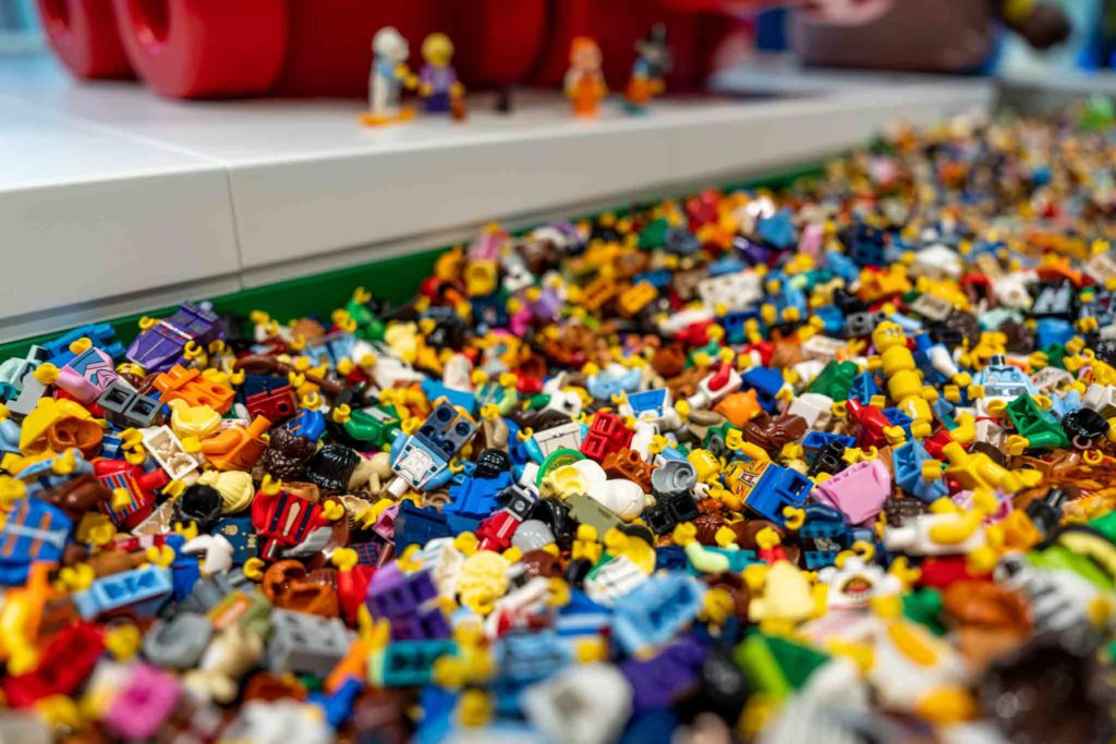 a pile of colorful plastic toys