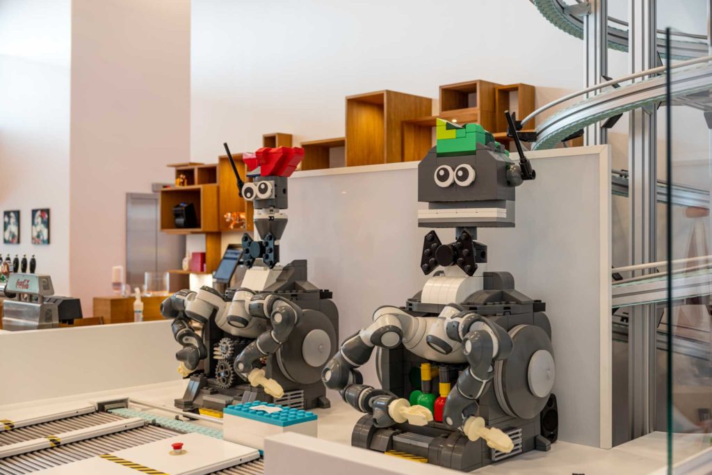 a group of robots on a table
