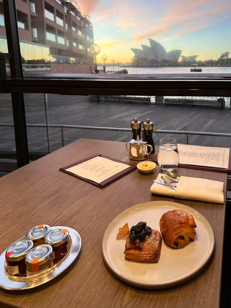 a table with food on it