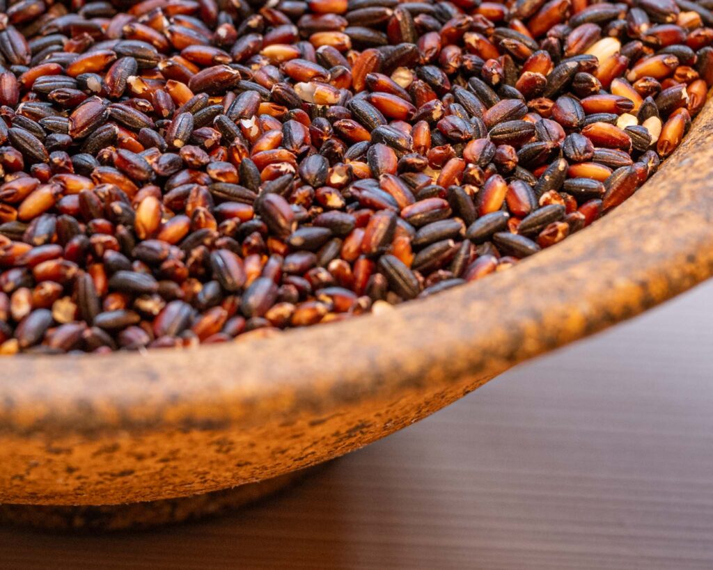 a bowl of brown rice