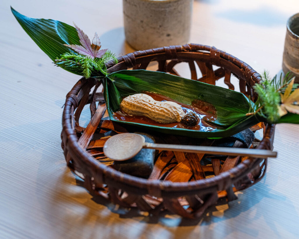 a bowl of food on a table