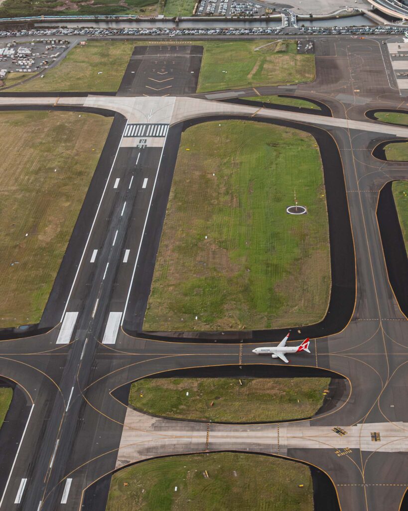 an airplane on a runway