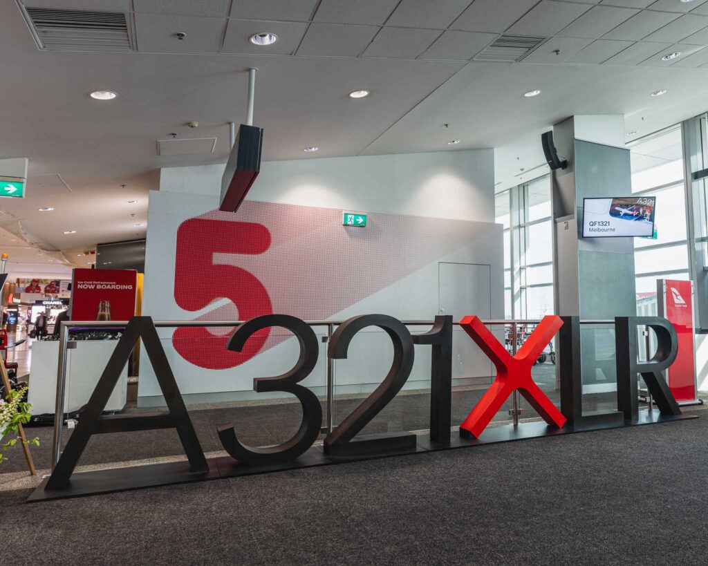 a sign in a building