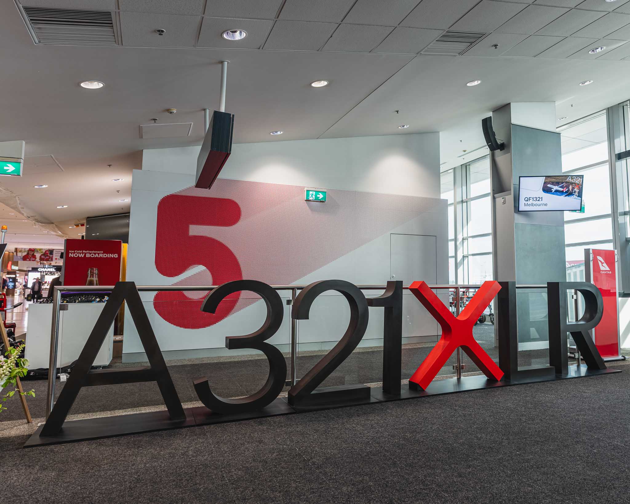 a sign in a building