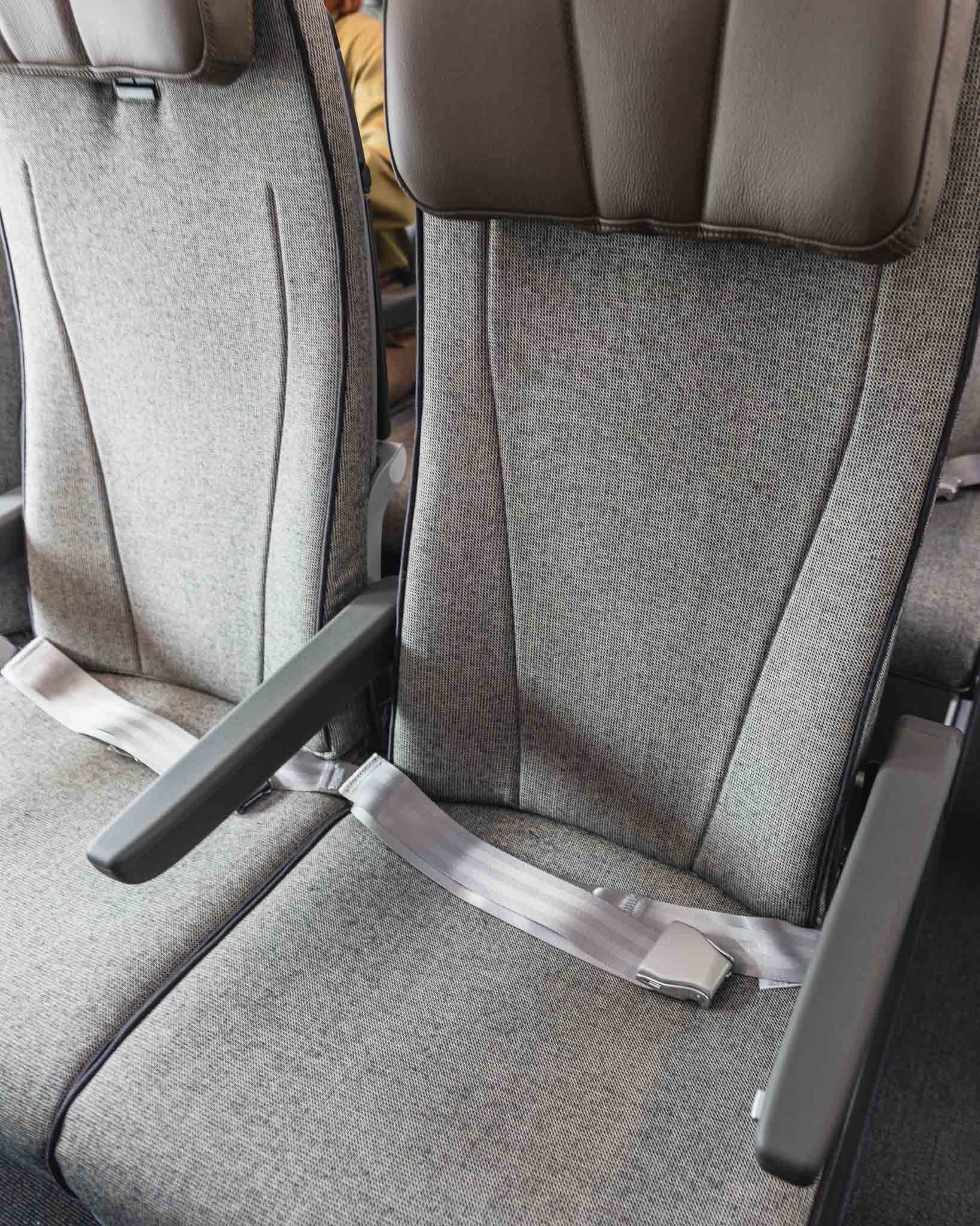 a seat with a seat belt