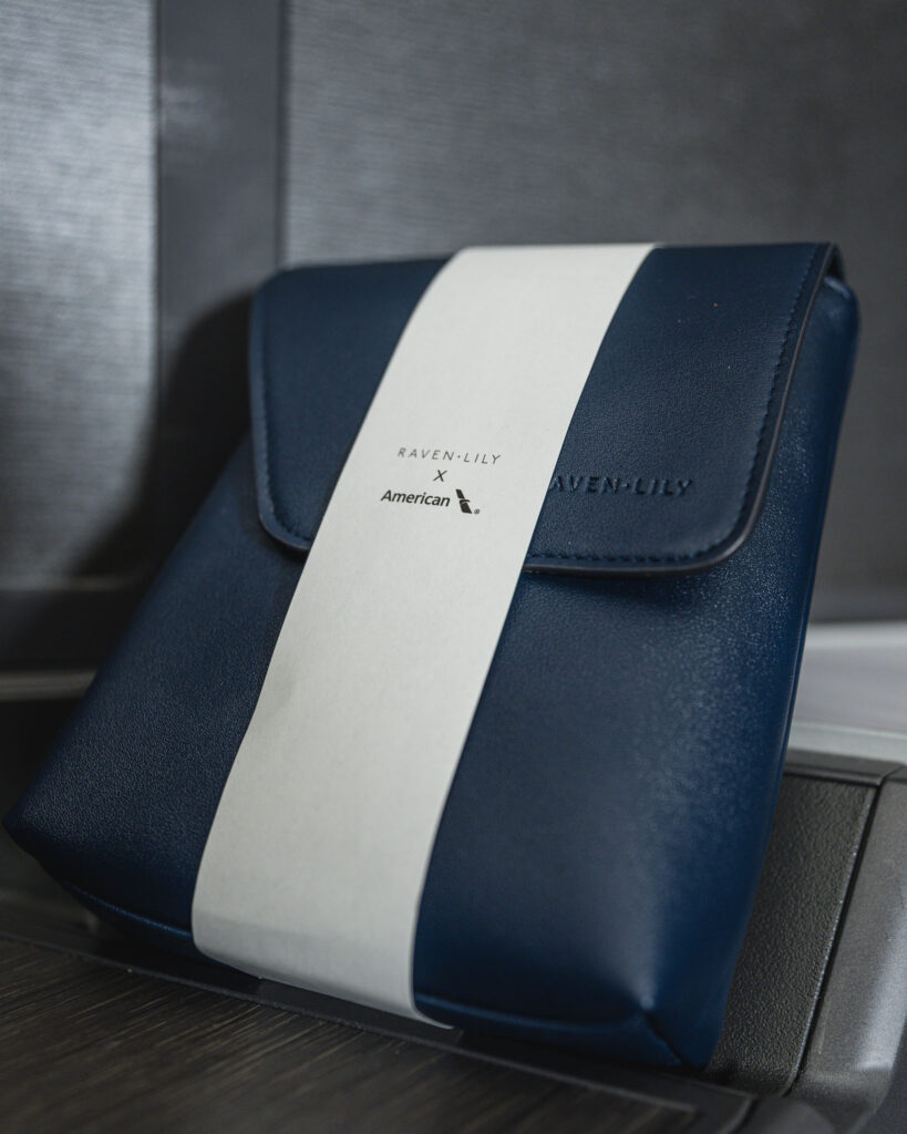 a blue and white wallet