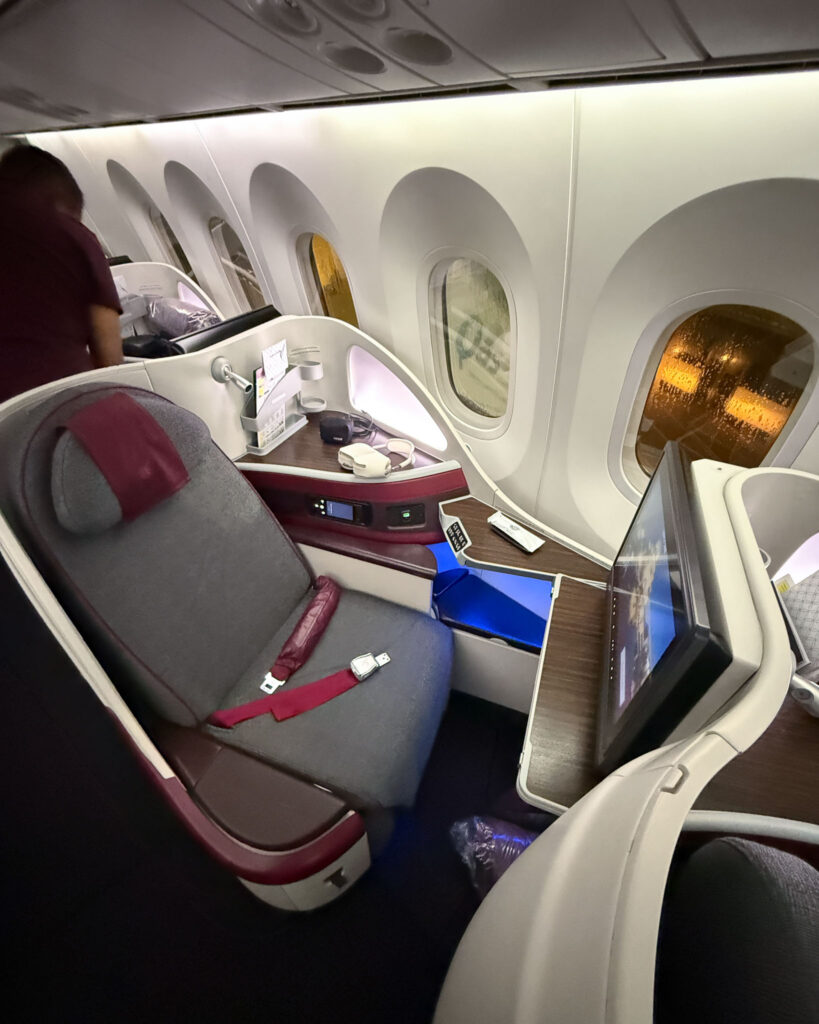 a seat on an airplane